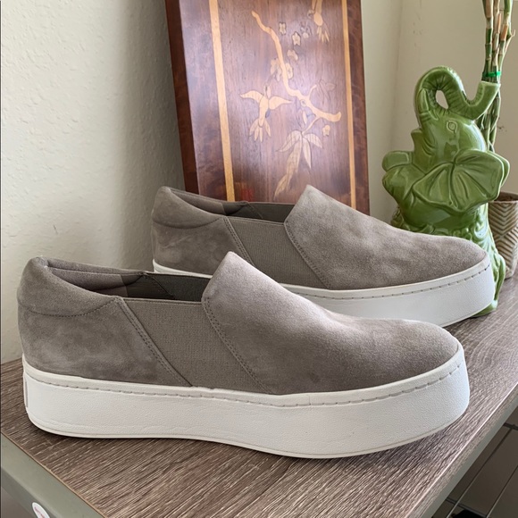 Vince Shoes - Vince Suede Platform Slip On Sneakers